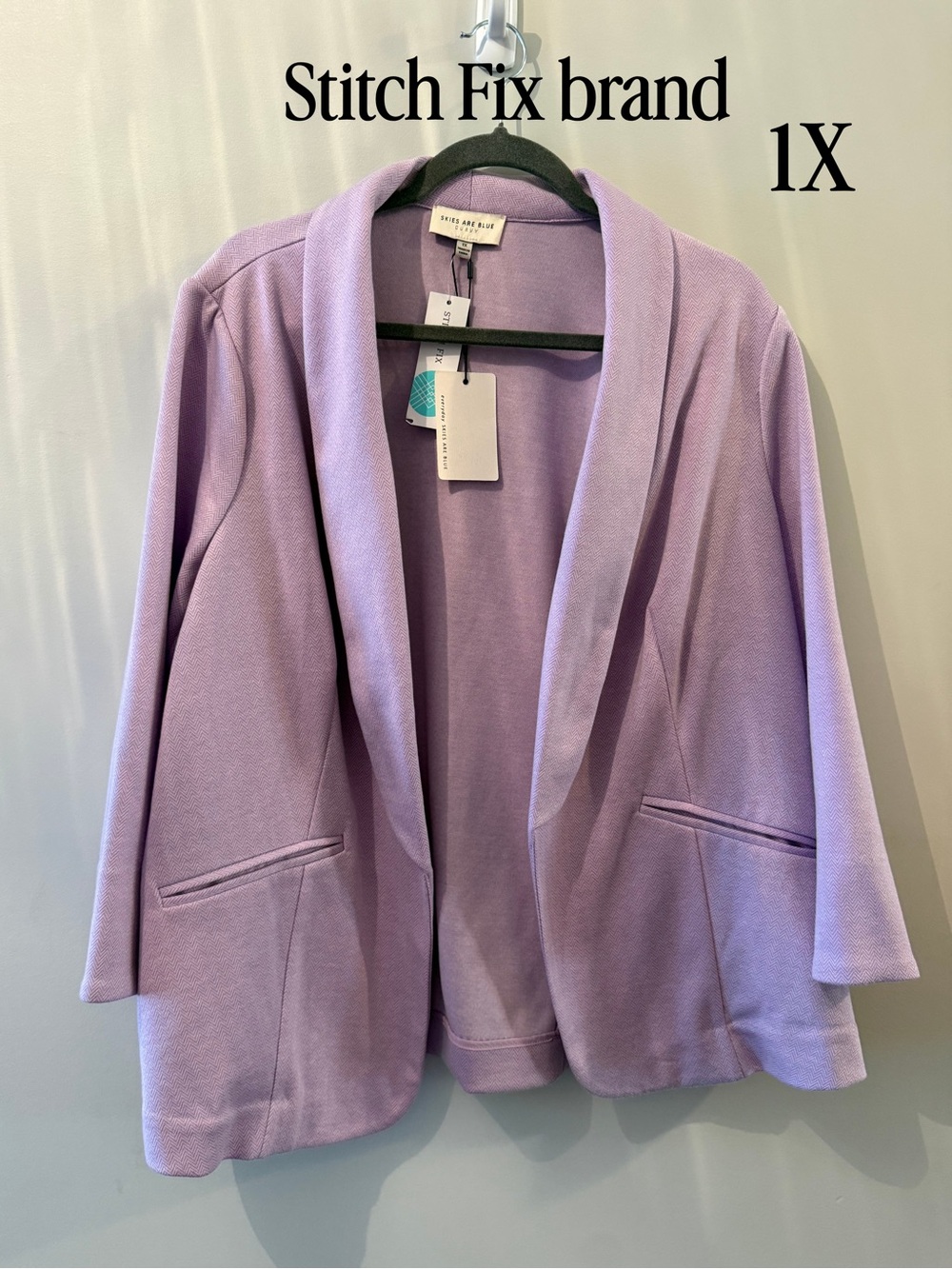 Stitch Fix Lavender Open-Front Blazer Jacket - 1X